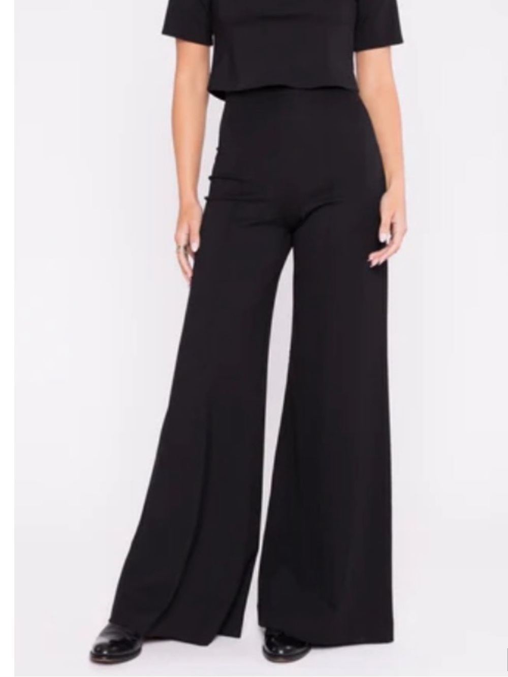 Ripley Rader navy blue  Ponte Knit Standard Wide Leg Pant Size XS